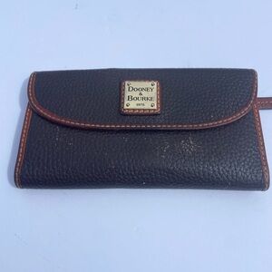 Dooney & Bourke brown Pebbled Leather Wallet